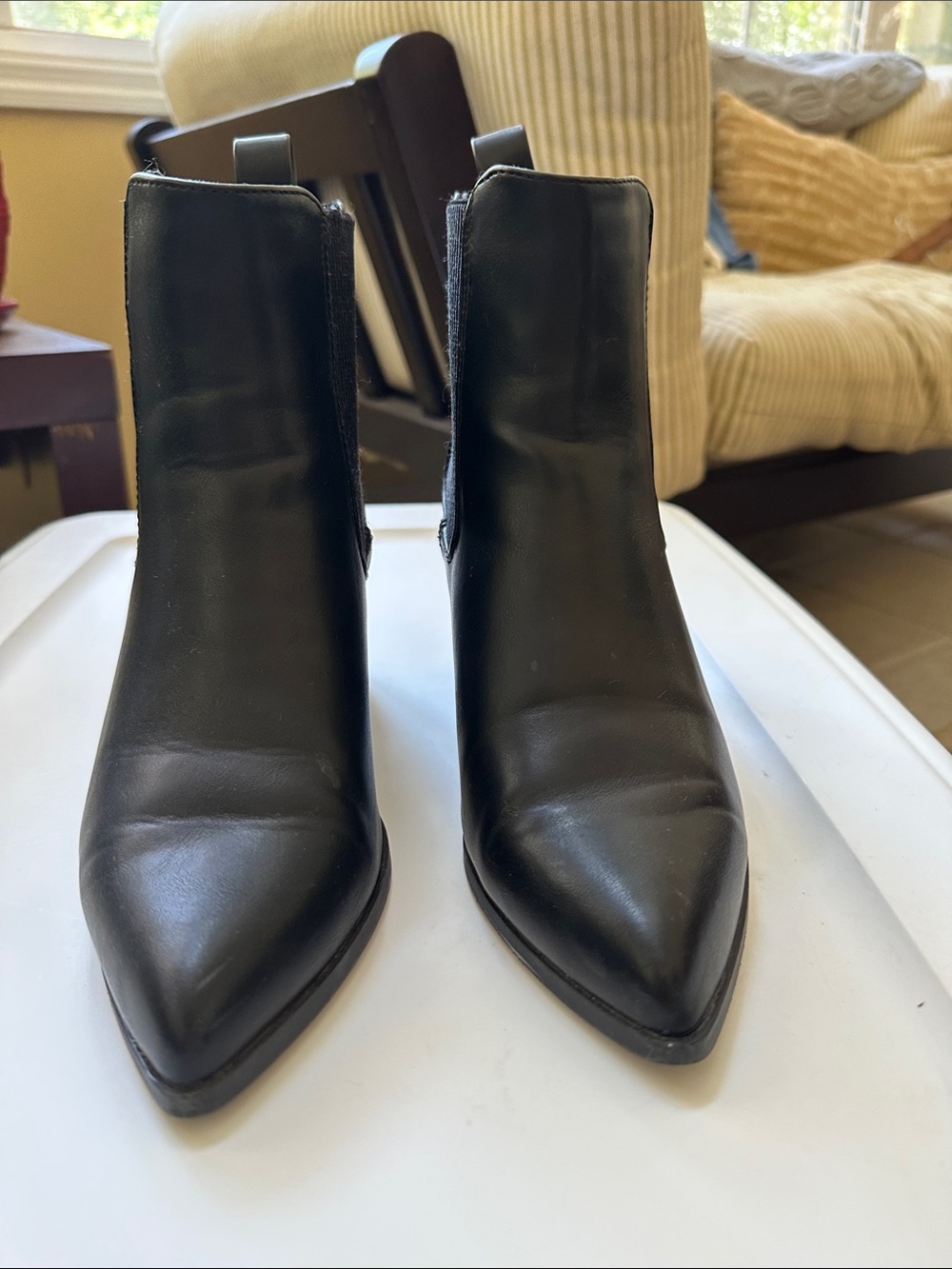 Dream Pairs Black Pointed Toe Chelsea Ankle Booties